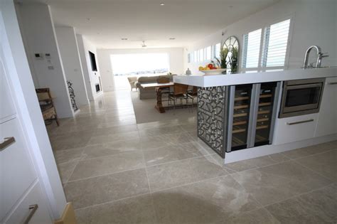 Cashmere Marble Flooring Contemporary Kitchen Sydney