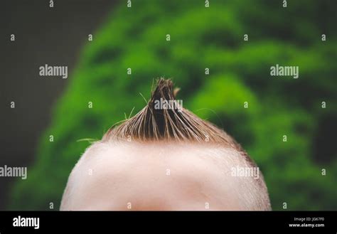 A Spiked Hair Cut On A Boy Stock Photo Alamy
