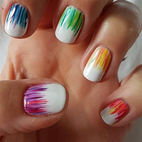 50 Cool Colorful Rainbow Nail Designs You Wont Miss Rainbow Nails