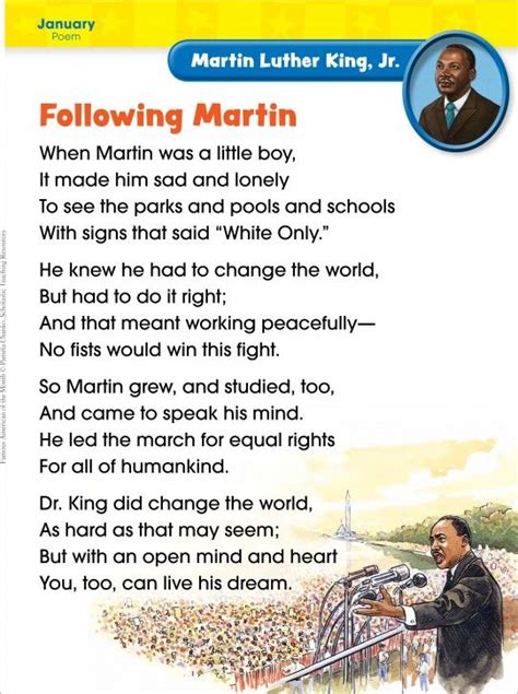 Martin luther king Poems