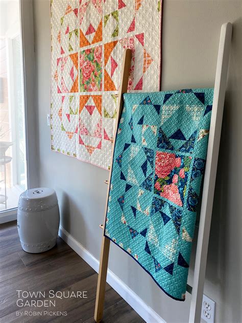 TOWN SQUARE GARDEN Digital PDF Quilt Pattern by Robin Pickens / wall q