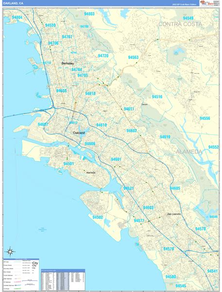 Oakland California Zip Code Maps Basic