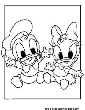 See more ideas about donald duck, mickey mouse and friends, duck. Printable Donald and Daisy Duck Baby Disney Coloring Pages ...