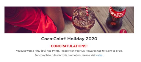 Coca Cola Holiday Instant Win Game I Won Twice