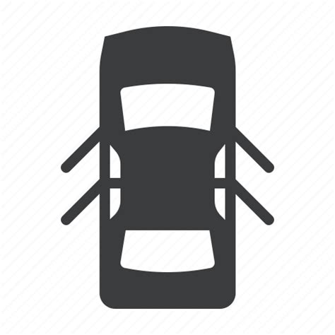 Automobile Car Door Doors Open Top View Icon Download On Iconfinder