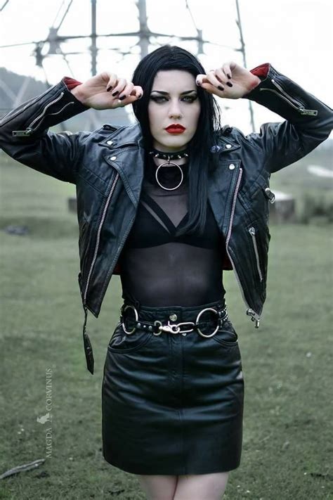 Leather Leder Leer Gothic Fashion Gothic Fashion Women Goth Fashion
