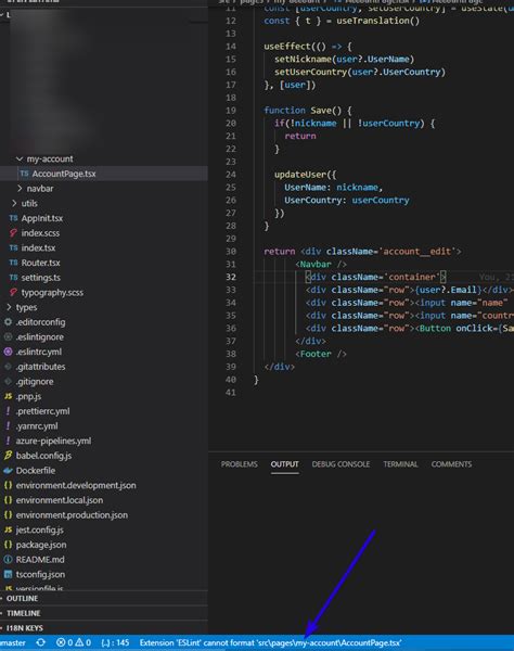 Visual Studio Code Extension Eslint Cannot Format File