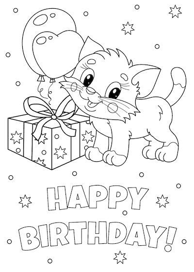 Free Printable Birthday Cards For Everyone Birthday Coloring Pages