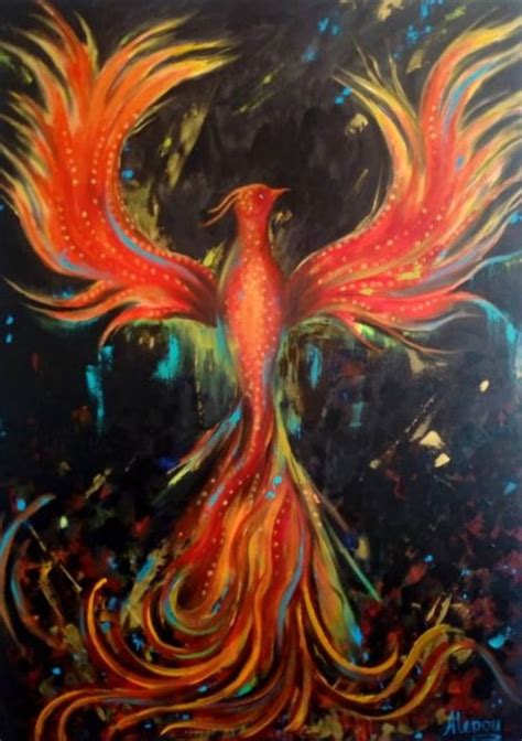 The Phoenix Painting By Maria Hristova Alepou Saatchi Art