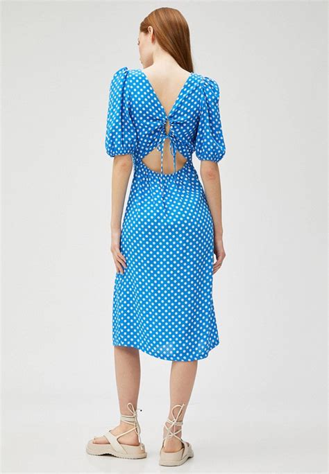 Платье Koton цвет голубой Rtlacm569701 — купить в интернет магазине