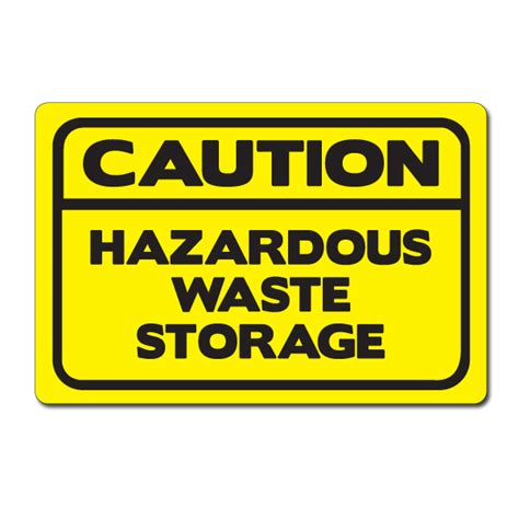 Ai Sdhazd Color Caution Hazardous Waste Storage Vinyl Safety