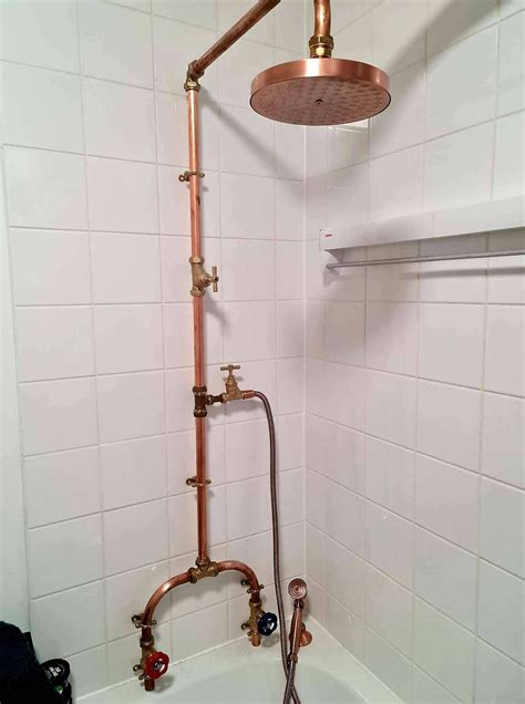 Rainfall Copper Pipe Outdoor Indoor Showers Swivel Or Fixed Etsy