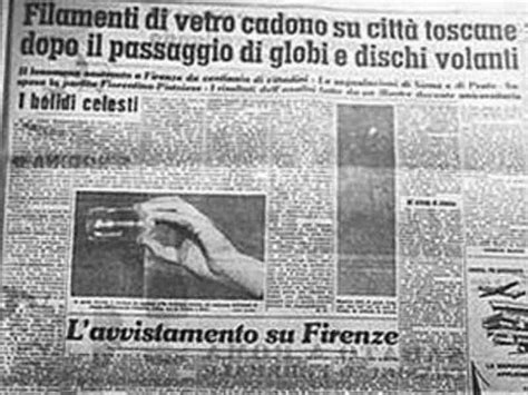 La Nazione 1954 Florence Mass Sighting The Ufo Database