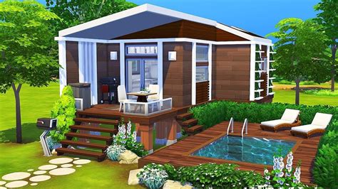 Luxurious Tiny House 🌲 The Sims 4 Speed Build In 2020 Sims House