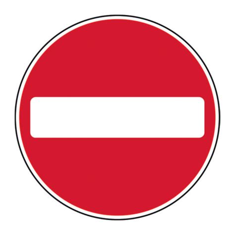 Centurion No Entry Road Sign Aluminium Composite Without Channel