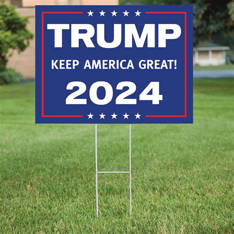 Trump Keep America Great Yard Sign In X In Double Sided Frame Donald Trump Free