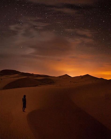 Sahara At Night Desert Oasis Outdoor Sunset