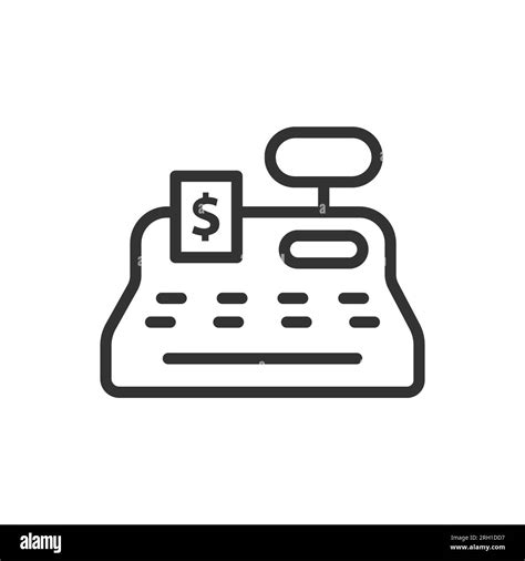 Cash Register Outline Vector Icon Stock Vector Image And Art Alamy