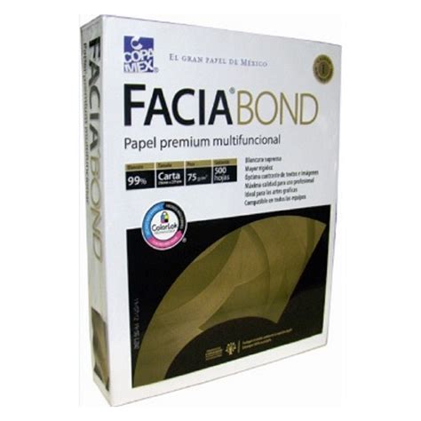 Papel Facia Bond Carta 75gr Blancura 99 Copamex Paquete