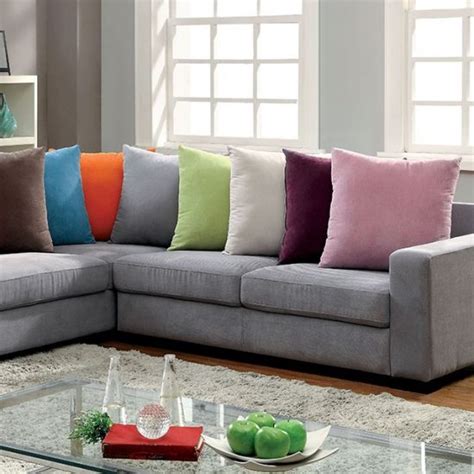 Renata Gray Fabric Sectional Sofa Couch Shop For Affordable Home