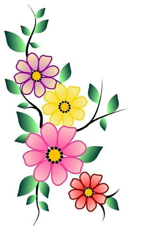 Flor Colorida Arte Flor Desenhos De Flores Coisas Simples Para Desenhar