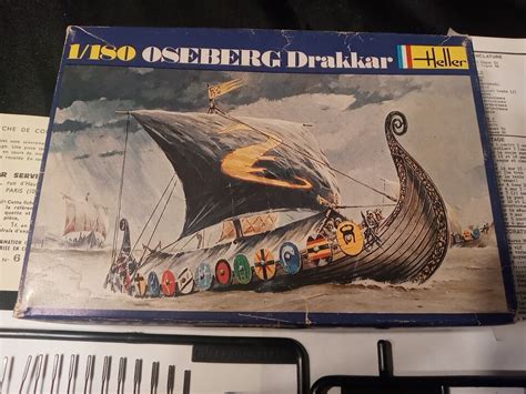 Heller Oseberg Drakkar Viking Ship Vintage Complete Ebay