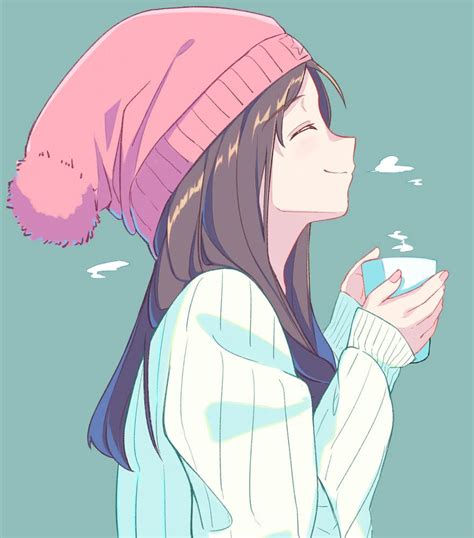 Anime Girl Drink Coffee Wallpapers Wallpaper Cave