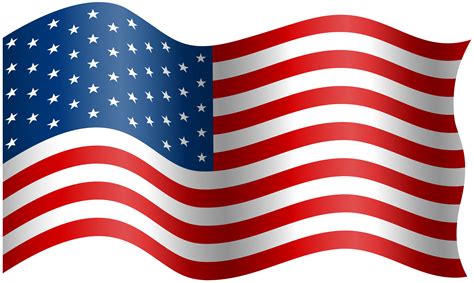 Waving American Flag Clipart Png