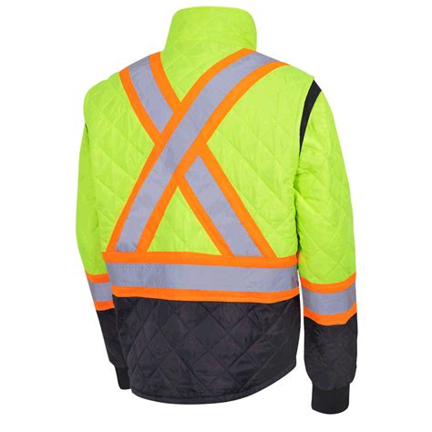 5016 Hi Viz Quilted Freezer Jacket Safetywearca
