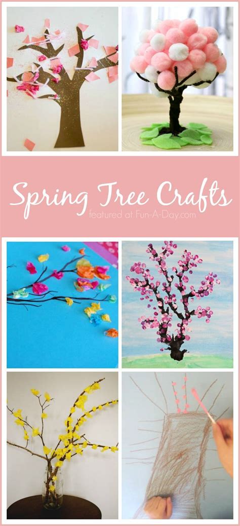 Spring Crafts For Preschoolers Blooming Trees Fun A Day Spring