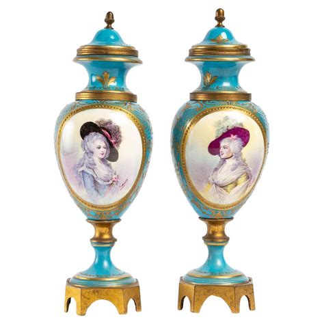 Pair Of Small Vases In Sèvres Porcelain 19th Century For Sale At 1stdibs