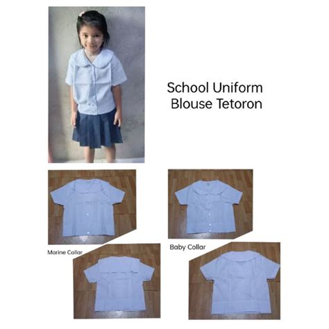 Blouse Marinebaby Collar Tetoron Cloth School Uniform Shopee