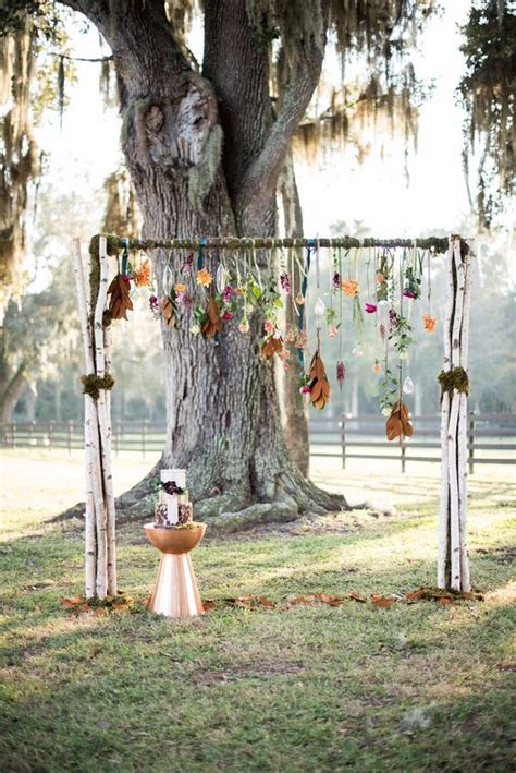 40 Outdoor Fall Wedding Arch And Altar Ideas Fall