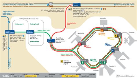 Transit Maps Official Map Jfk Airport Airtrain Map New