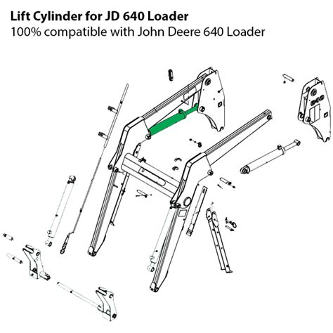 Short Line Parts Replacement Boom Cylinder For John Deere 640 Loader