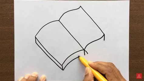 How To Draw An Open Book Youtube