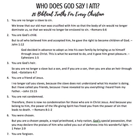 Printable Who Does God Say I Am Printable Word Searches