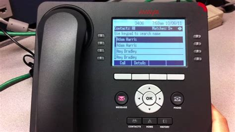 Avaya 9508 contacts feature - YouTube