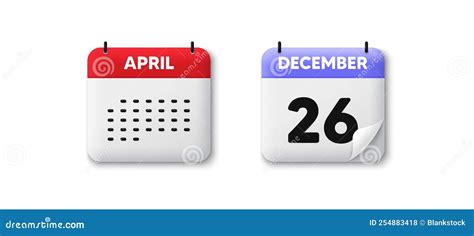 26th Day Of The Month Icon Event Schedule Date Calendar Date 3d Icon