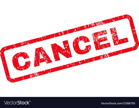 Cancel Text Rubber Stamp Royalty Free Vector Image