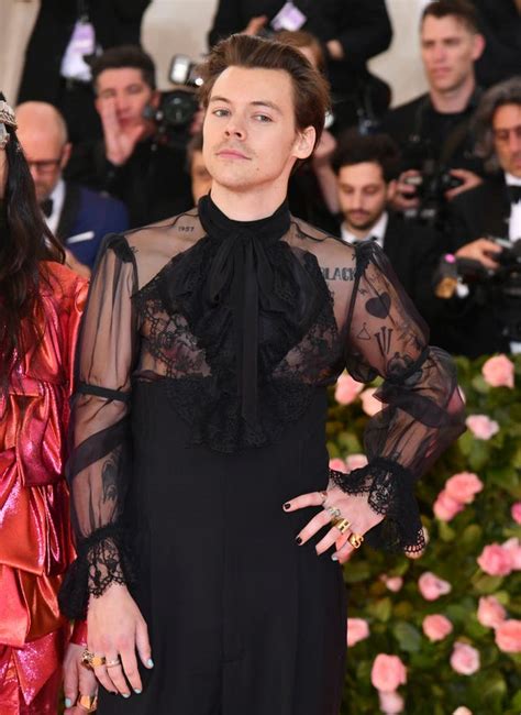 Harry Styles Embraces Camp In See Through Gucci Top At Met Gala Bt