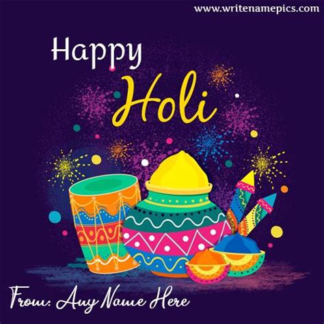 Happy Holi Cards Happy Holi Wishes Greetings With Name