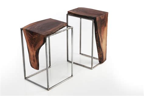 Modern round black lacquered claw side table. Hand Crafted Side Table - Solid Black Walnut Top With ...