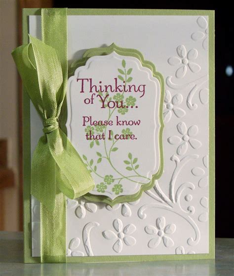 Handmade Sympathy Card Stampin Up Thoughts And By Sympathy Cards