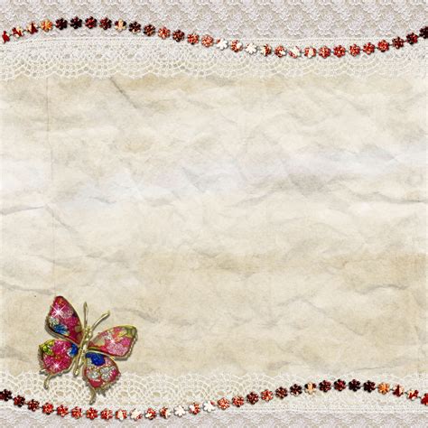 Background Scrapbook Butterfly Lace Free Stock Photo Public Domain