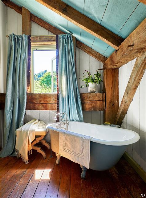 Rustic Bathroom In A New York Barn Conversion House Interior Home