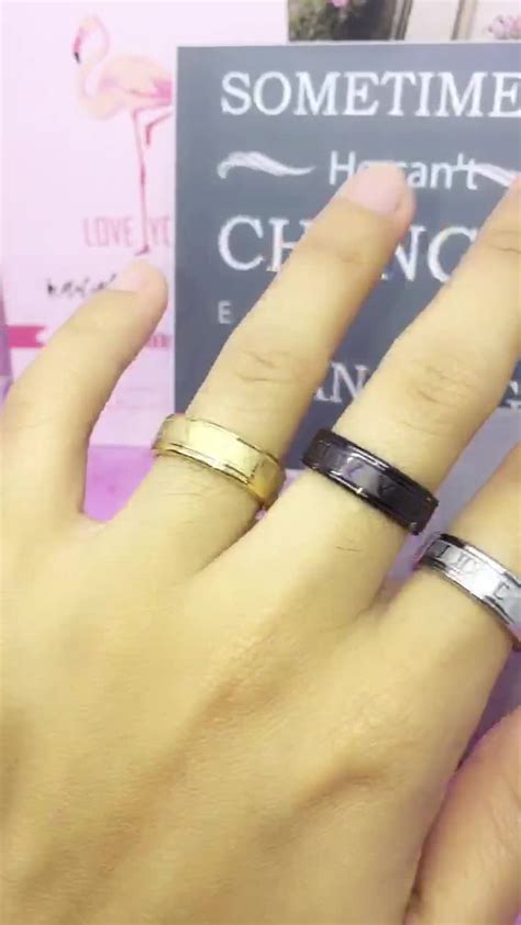 Dari kode di atas maka seharusnya muncul seperti gambar di bawah. Cincin Titanium Huruf Romawi Roman Hitam Black Gold Silver ...