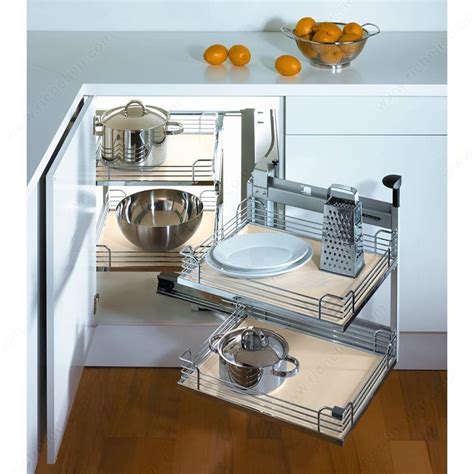 Foshan kitchen cupboard slide out mechanism pantry unit magic corner pull cabinets storage basket cabinet sliding rack organizer. Magic Corner II Set for a Minimum Opening of 494 mm (19-7 ...