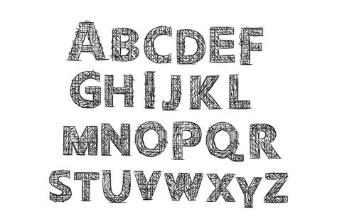 Hand Drawn Letters Alphabet Stunning Script Fonts Creative Market