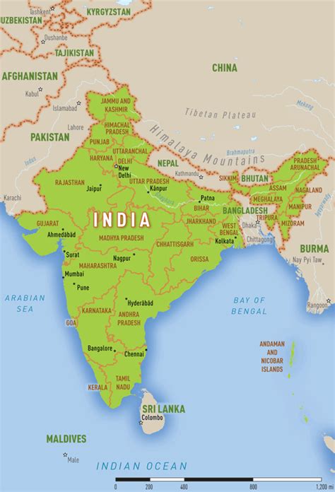 Mapa De La India Y Ethiopia